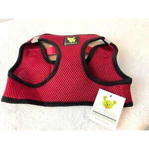 EcoBark Dog Harness - Eco-Friendly Small Breed Dog Harness Large Red NEW Reflect